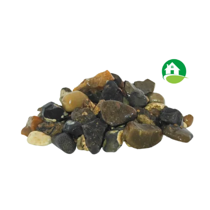 Nøddesten i naturfarvet look 16/32 mm