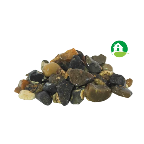 Nøddesten i naturfarvet look 16/32 mm