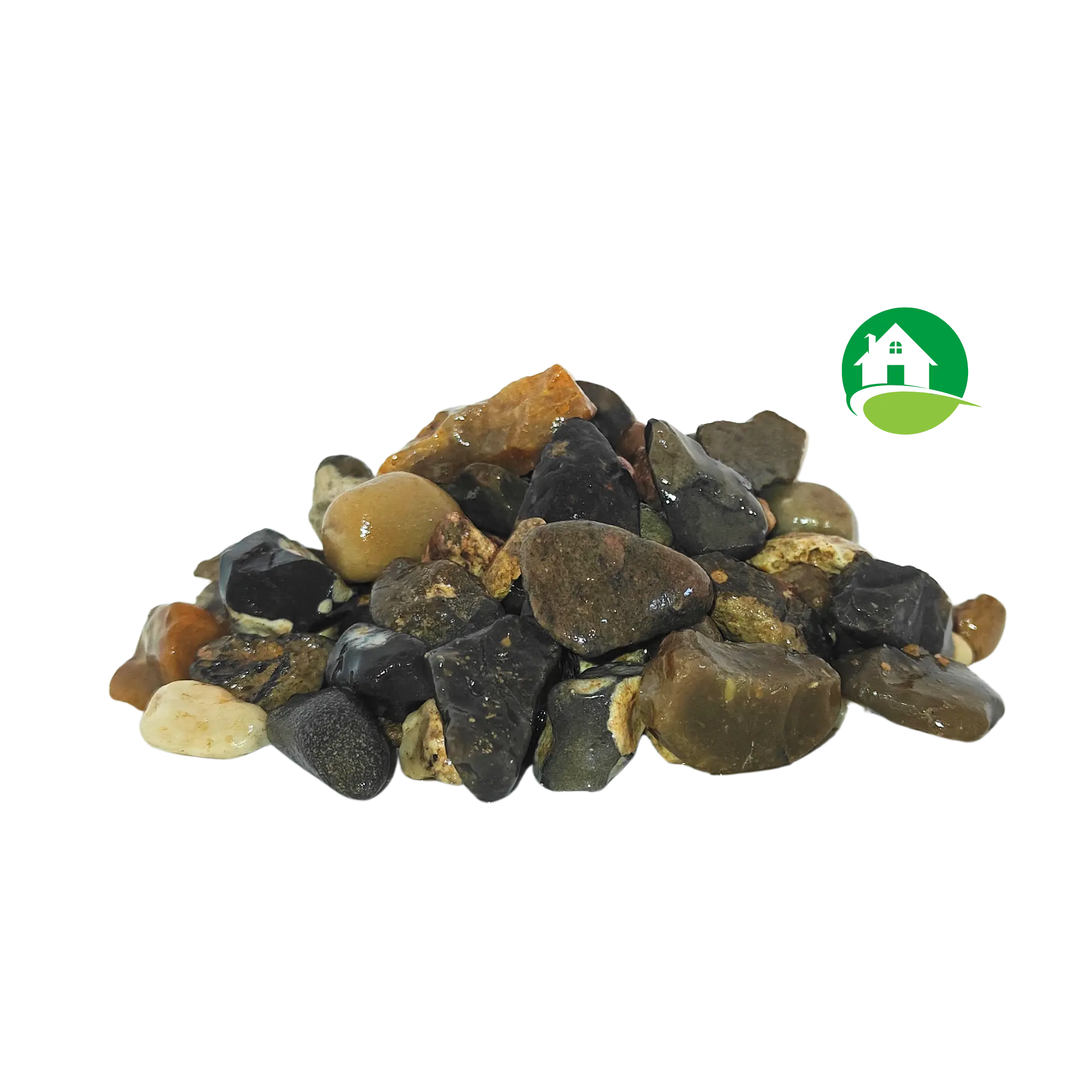 Nøddesten 16-32 mm farve - naturmix Tippet-kran Nøddesten i naturfarvet look 16/32 mm